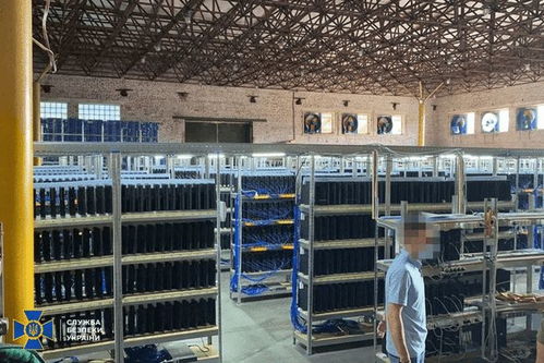 A sprawling Bitcoin mining farm with rows upon rows of ASIC miners, showcasing the scale of these operations.